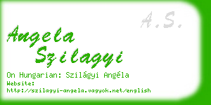 angela szilagyi business card