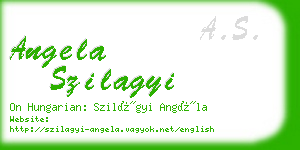 angela szilagyi business card